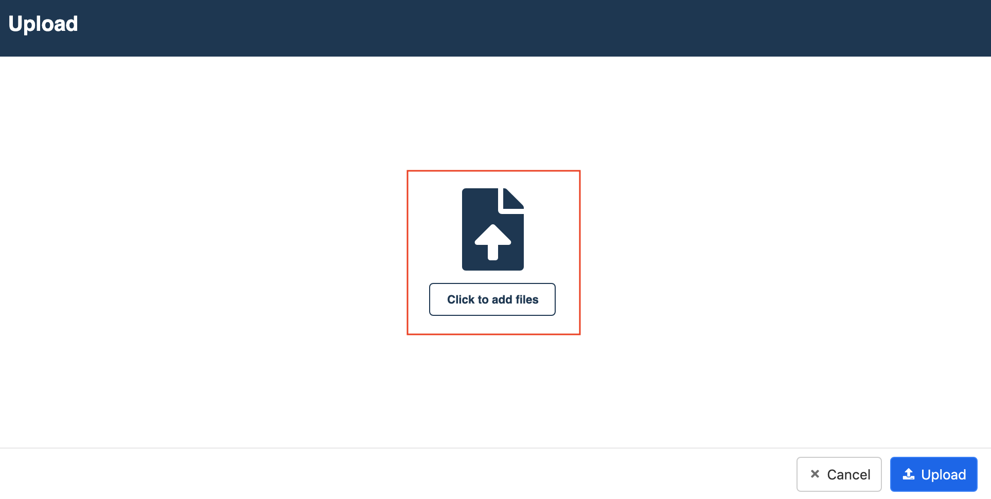 Select files to upload